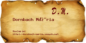 Dornbach Mária névjegykártya